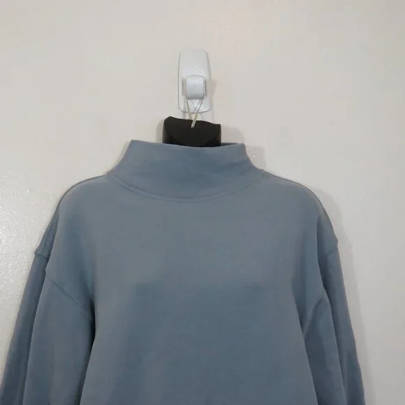 Popflex size XXS XS Mock Neck Sweatshirt Pullover Gray Athleisure Workout - Picture 3 of 7
